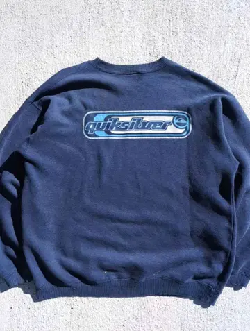 90s XL Quiksilver 네이비 크루넥 맨투맨