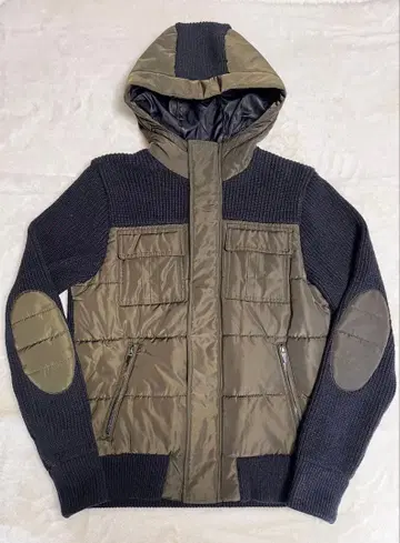 ZARA 후드 부착 지퍼 니트 자켓