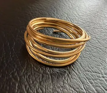 요건 레일 Jurgen Lehl 골드 컬러 스파이럴 반지 9호