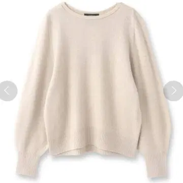 UNTITLED 실크&캐시미어 혼방 보트넥 니트 베이지