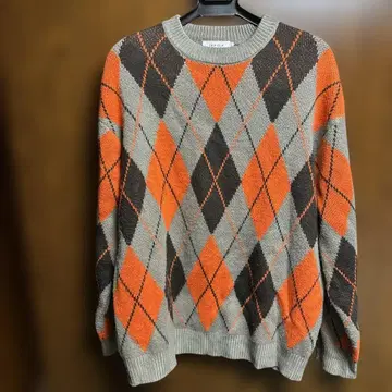 CHIP CLIP 아가일 무늬 스웨터 L 사이즈