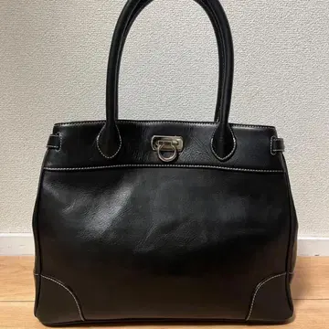 블랙 토트백 가죽 HAMANO 덴하마노