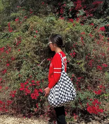 sorm'86 SZ BLOCKPRINTS 체커 토트백