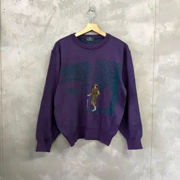 NICK PRICE 일본제 니트 스웨터 자수 골프 다사 스웨터