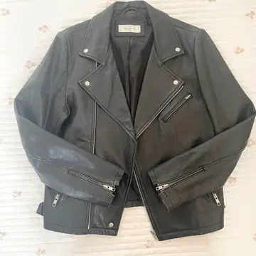 SIMPLICITE 심플리시떼 라무 가죽 라이더 자켓 블랙