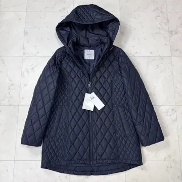 새상품 레리안 후디드 퀼팅 자켓 네이비 사이즈 9 M 사이즈