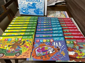 새상품급 시치다식 프린트 B 문자 수 지혜 세트 케이스 포함