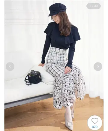 SNIDEL 레이스 머메이드 스커트 eimy Darich