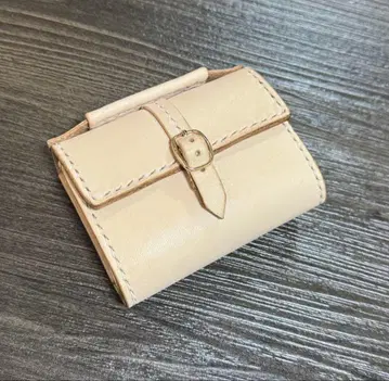 천연 가죽 미니 지갑 탄로 핸드메이드