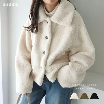 and me 보아 자켓 아이보리 브라운