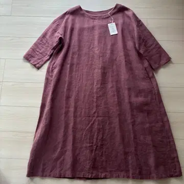 motomim. 린넨 롱 원피스 퍼플