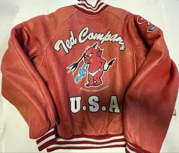 TED MAN(TED COMPANY) 소가죽 가죽 자켓 바시티 자켓 42