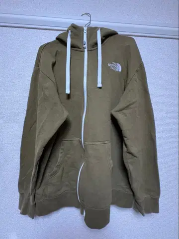 THE NORTH FACE XL 풀 지퍼 후디 올리브