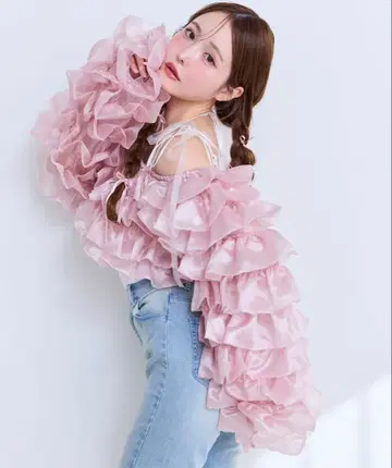 [ Dreamy collection ] 오간자 프릴 블라우스