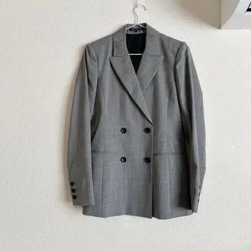 띠어리 Theory 더블 브레스트 자켓 테일러드 총 안감 4 그레이