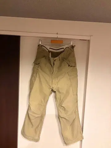 WAIPER제 카키 카고 팬츠 4 포켓 와이드 실루엣