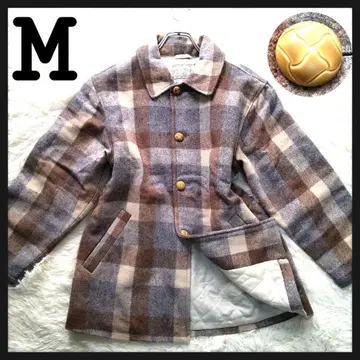 [레어] 수수료 이메일 조니 체크 무늬 울 패딩 자켓 M