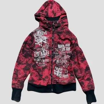 스컬 보아 후드티 자켓 그런지 헤이세이 갸루 archive y2k