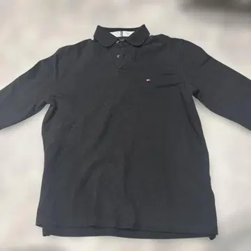 TOMMY HILFIGER 블랙 피케 셔츠 M