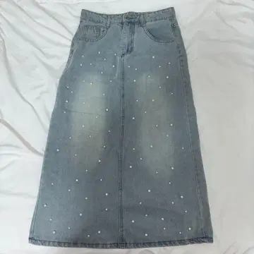 AS KNOW AS 펄 롱 스커트 데님