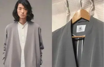 그레이 노카라 자켓