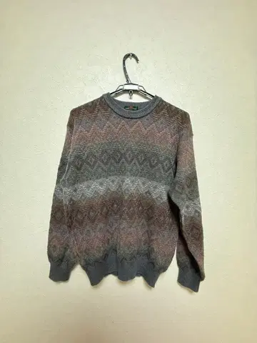 WEEKEND SWINGER 기하학 패턴 니트 스웨터