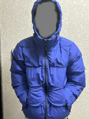 파랑 다운 자켓 후드 부착 160~170cm 착용 가능