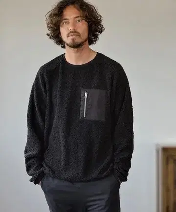 SOFT BOA LONG SLEEVE POCKET CUT SEW 새상품급