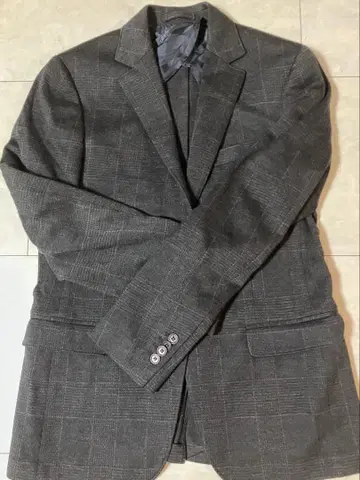 Salvatore Ferragamo 테일러드 자켓 그레이 체크 무늬
