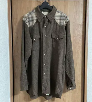 PENDLETON 울 웨스턴 셔츠 절개 USA 70s