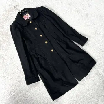 새상품급 [ 쥬시 꾸뛰르 ] ( S ) A라인 울 코트 블랙 페미닌