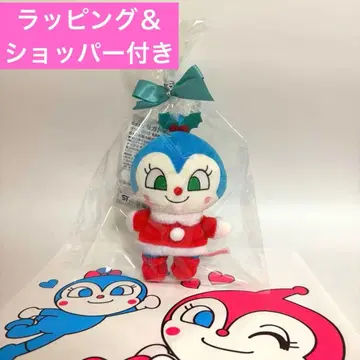 호빵맨 뮤지엄 크리스마스 짤랑이 봉제 인형 키링