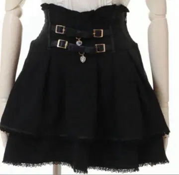 LIZLISA 2단 리본 벨트 치마바지