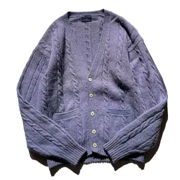 [ 90s ] 영국제 British Piper 케이블 니트 가디건