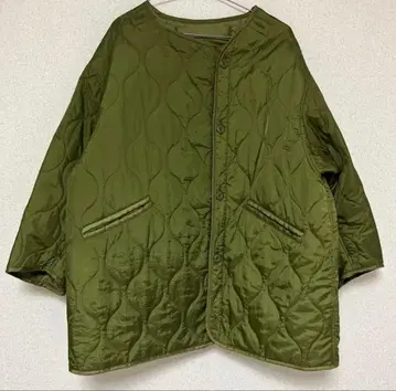 여성용 퀼팅 자켓 카키 M 사이즈 아우터