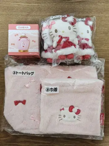 산리오 복권 헬로키티 마스코트 토트백 외 6점 세트