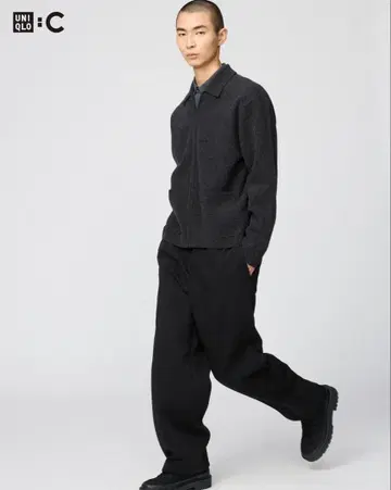 [유니클로 C] 맨투맨 와이드 팬츠