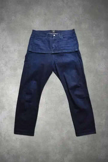 CABANE de ZUCCa 바이컬러 페인트 데님 팬츠 59-4-39