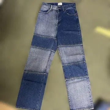 패치워크 디자인 데님 팬츠