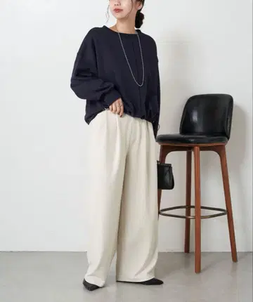 제나 턱 와이드 팬츠