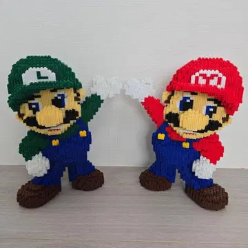 마리오 루이지 슈퍼 마리오 레고 LEGO 나노블록 피규어