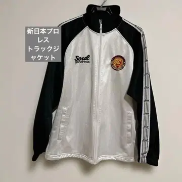 Soul Sports 신일본 프로레슬링 자켓 화이트/블랙 L 사이즈