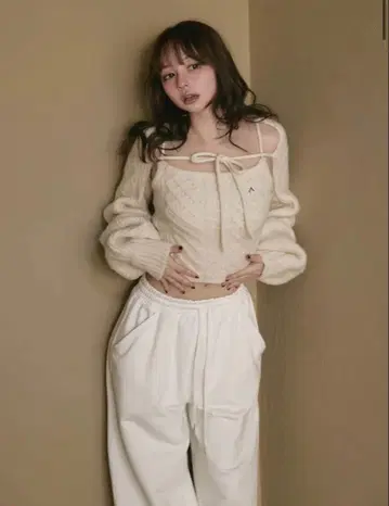 Heart cable knit set