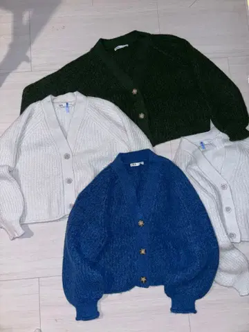 ZARA 숏 기장 가디건 4종 세트 S M L 사이즈 자라
