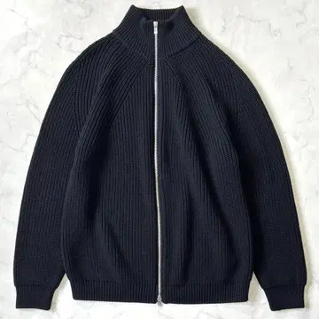 새상품급 바토너 빅 사이즈 4 근년 시그니처 드라이버즈 니트 블랙 sy0