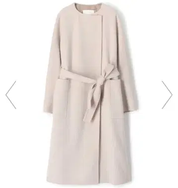 TOMORROWLAND 프리미엄 울 리버 노카라 코트 베이지