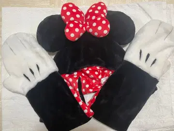 디즈니 미니 팬캡 머플러 장갑 포함 머플러 머플러 장갑