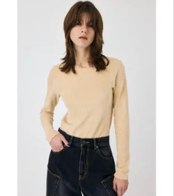 moussy VELOUR TOUCH 롱 슬리브 상의