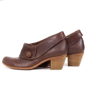 새상품급 귀중 genten 겐텐 빈티지 가공 브라운 가죽 부티 L