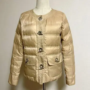 더블 스탠다드 클로징 다운 자켓 노카라 베이지